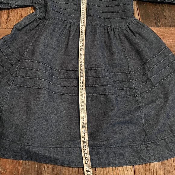 Free People Denim Peasant Mini Dress - Size XS - Picture 2 of 5